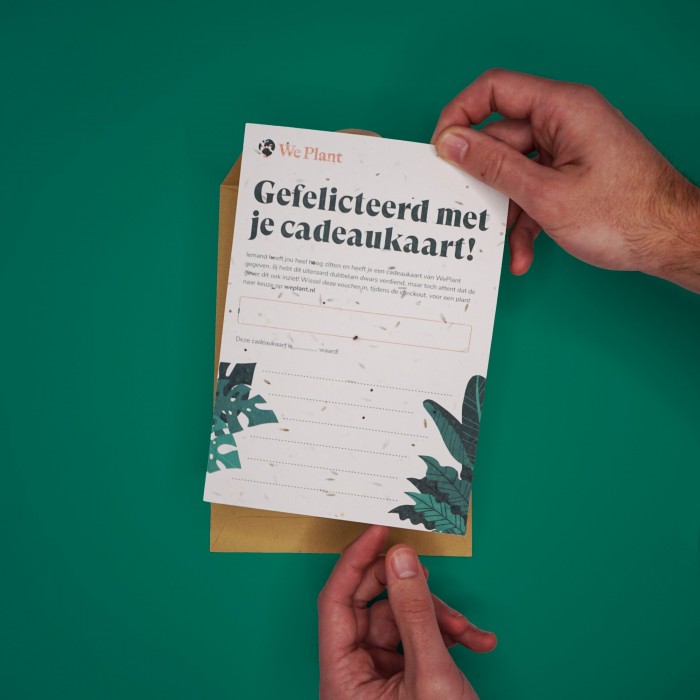 Giftcard van zadenpapier afbeelding